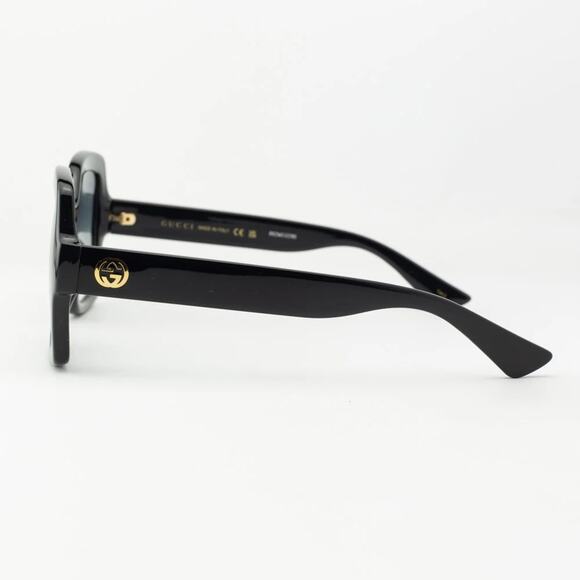 New! Gucci GG1337S 001 Black Square Oversized Sunglasses, Authentic
